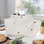 お名前が入れられるベア刺繍イブルの保育園かばん❁マザーズバッグ❁