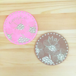 【セミオーダー】24色ネーム入り刺繍ワッペン*花とハート柄*