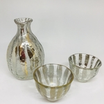 （gdre様専用品）ユニークなプラチナの耐熱酒器3点セット