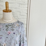 リバティ　タナローン　ボートネックのワンピース　イルマ　グレー　大人服