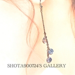 ✨キラキラ✨ジルコニアロングピアス／イヤリング
