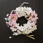 桜のふわふわリース🌸