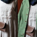  □ 08 斜め掛け＊カフェオレ色の斜め掛けちょことバッグ♪」□ コートin♪