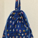 ☆オーダー品☆持ち手つき巾着　約30×30 シーチング