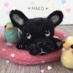 ＜羊毛フェルト＞フレンチブルドッグのお人形 2