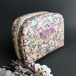 （再販）コスメポーチ『Chive』スモーキーピンク◆リバティビニコ　ラミネート　ティッシュケース付き　