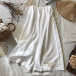 【ダブルガーゼ】総刺繍スカラップのペチパンツ　