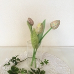 イエロー系のチューリップ3本セット　布花