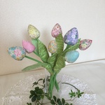 カラフルなチューリップ8本セット　布花