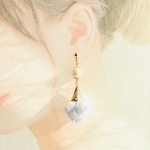 つまみ細工 ハンドメイド 木蓮のイヤリング ピアス