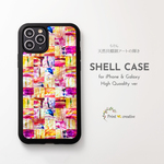 【iPhone/Galaxy対応】天然貝シェル★ミネラルピンク（ハイクオリティケース）螺鈿アート｜iPhone13対応