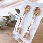 Colorful しずくと春のお花 ピアス/イヤリング