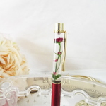 本物の薔薇を閉じ込めた　ハーバリウム　ボールペン　世界最小の薔薇　極小ローズ　リトルウッズ　ink：ブラック　ドライフラワー　プチギフトなどに♡