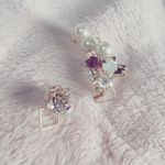 イヤーカフとビジューピアス