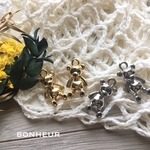 A399【送料無料】クマちゃん  エポ  メタルチャーム  2color4pcs