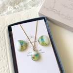𝕜𝕦*𝕞𝕠𝕞𝕠𖦥⚘𖡡𖤣ホワイトカラー 16KGP ネックレス レジン フラワー ピアス