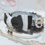 新作限定首輪♡Wリボン柄BK♡くり抜きリボン♡