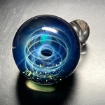 【パラレルワールド 】碧の宇宙 ガラス ネックレス 