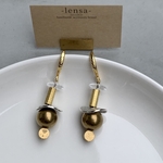 747.アンティーク風ゴールドピアス  lensa