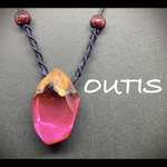 ウッドレジンペンダント【幸福　ランダムカット】