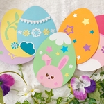 即納可♡ラスト１点【送料込】パステル ポップ イースター ガーランド 飾り / Easter Garland  no.1