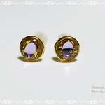 fantastic flowery* 小粒なラベンダーピアス ストーン【fa2-0035】 送料無料有