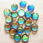 在庫出てるのみ 14ｍｍ 8個 温度で色が変わるカボション ガラス サーモカボション