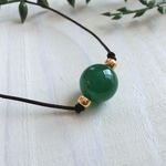 グリーンメノウ＊ネックレス(12ｍｍ玉)