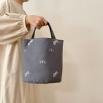 丸底バッグ  *⚮ *choucho gray × white *⚮*