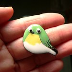 七宝焼・ちいさなメジロ
