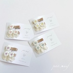 white puchi flower-白い小さなお花-ヘアクリップ