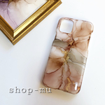 スマホケース/ナチュラル系大理石/アルコールインクアートiPhoneケース