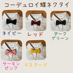 特急オーダー★コーデュロイ蝶ネクタイ☆送料無料