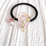 金沢金箔と桜の鉱石ヘアゴム　星の砂