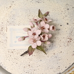 布花　桜　ブローチ