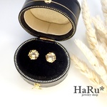 P40*宝石質シトリンAAA（ファセットカット／6ｍｍ）☆サージカルステンレスピアス