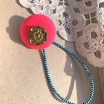 【hair elastic & eco bag♻️holder】made in italy vintage flower 付き　38㎜