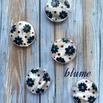 再販ラスト❣️【ビーズ】 gray flower×dot paint beads #GR