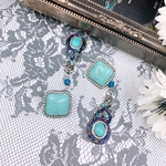 ターコイズシルバーアクセ イヤーカフと繋がるピアス イヤリング