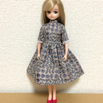 リカちゃん  リバティプリントのワンピース