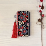 《受注製作》 Black×Red Flower  iPhoneケース/スマホケース❁♡ほぼ 全機種対応　