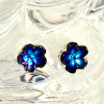 再再・・販・platinum blue ピアス（金属アレルギー対応）