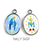 【2個】25mm×16mm Virgin Mary Medal Charm 〜聖母マリア〜