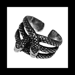 【cross_snake RING】蛇 パイソン スネーク シルバー クロス ユニセックス パンク ロック メンズ 個性的 病みかわいい ヴィンテージ  銀