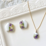 𝕜𝕦*𝕞𝕠𝕞𝕠𖦥⚘𖡡𖤣母の日 ギフト 16KGP ネックレス レジン フラワー ピアス