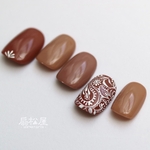 キレイなお姉さんペイズリー (くすみカラー）