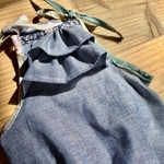 ダンガリーワンピ（ブルーリボン）