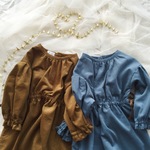 Corduroy Gathered Dress ＊ caramel＊90