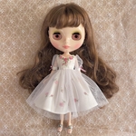 送料無料໒꒱· ﾟローズのWhiteワンピース《ネオブライス、リカちゃんサイズ》