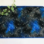 単品】 40×60 ブルーブラック宇宙柄　ランチョンマット 男の子